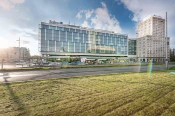 Außenansicht_Radisson Blu Hotel, Leipzig